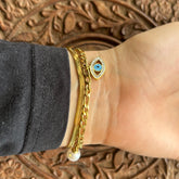 Evil eye layered bracelet