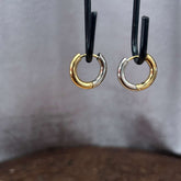 Two tone medium hoops