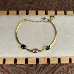 Stone Snake Chain Bracelet