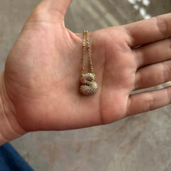 Initial bubble necklace