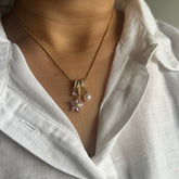 Bloom charms necklace (Pink)