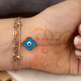 Evil Eye Layered Charm Bracelet