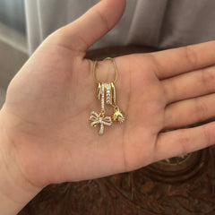 Bow charms necklace