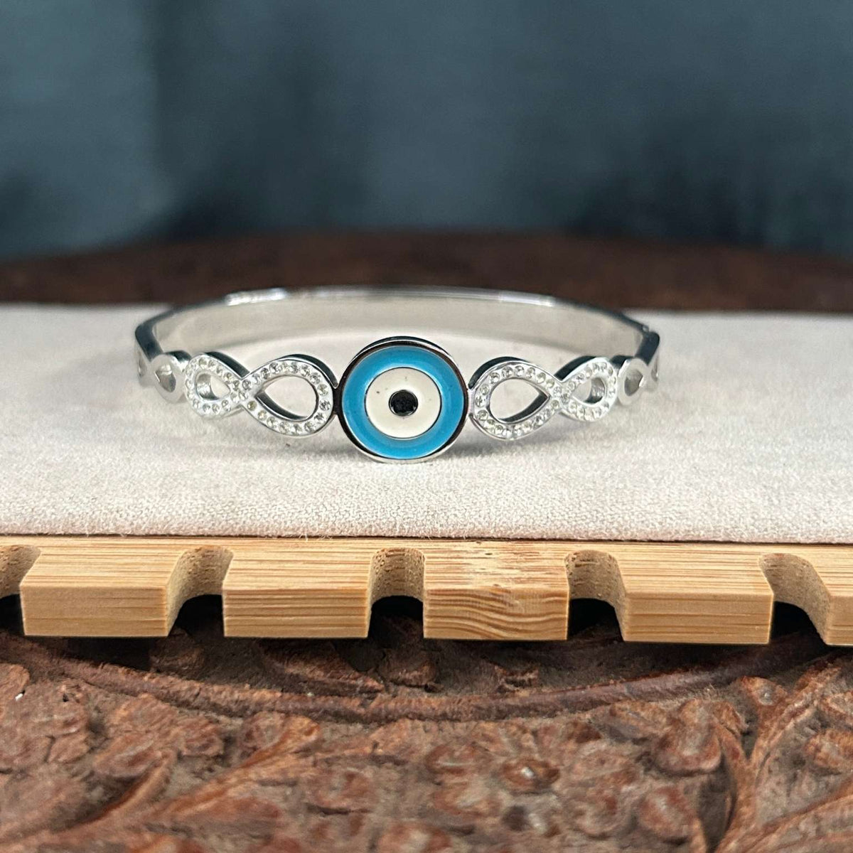 Infinity Evil Eye Diamond Kada