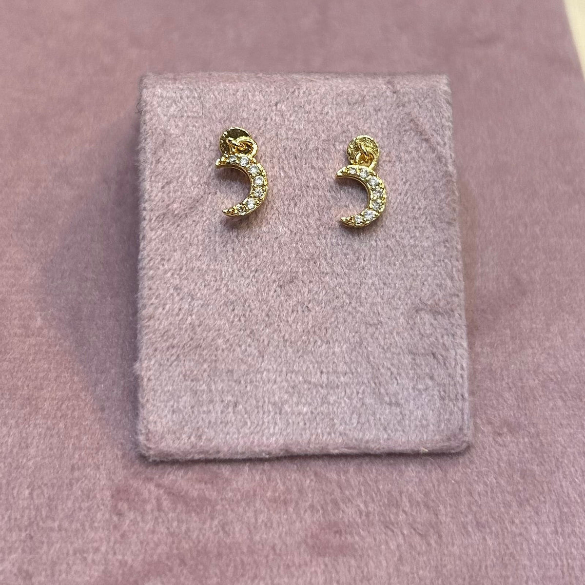 Moon flatback earrings (Pair)