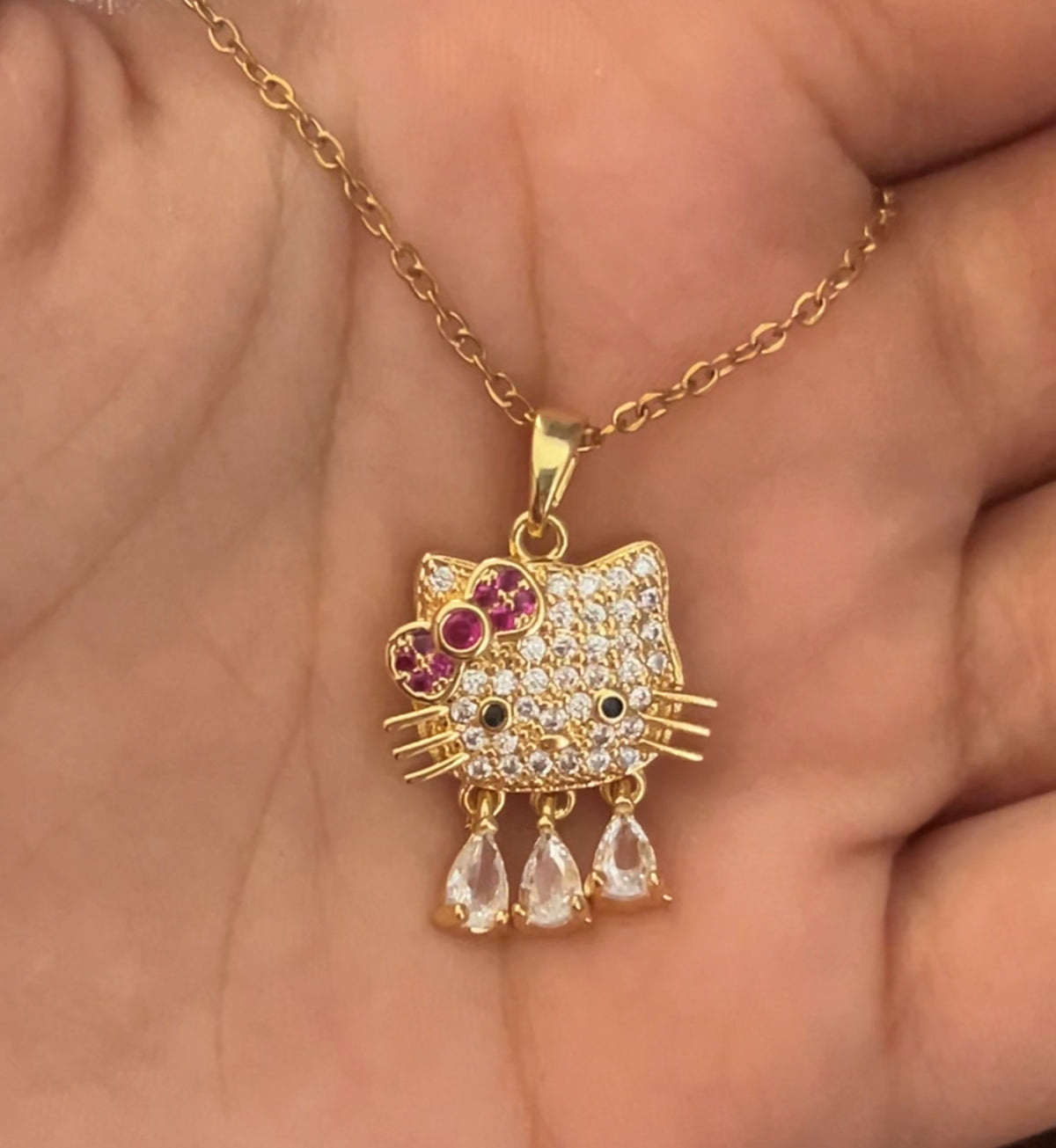 Kitty bling necklace