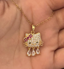 Kitty bling necklace