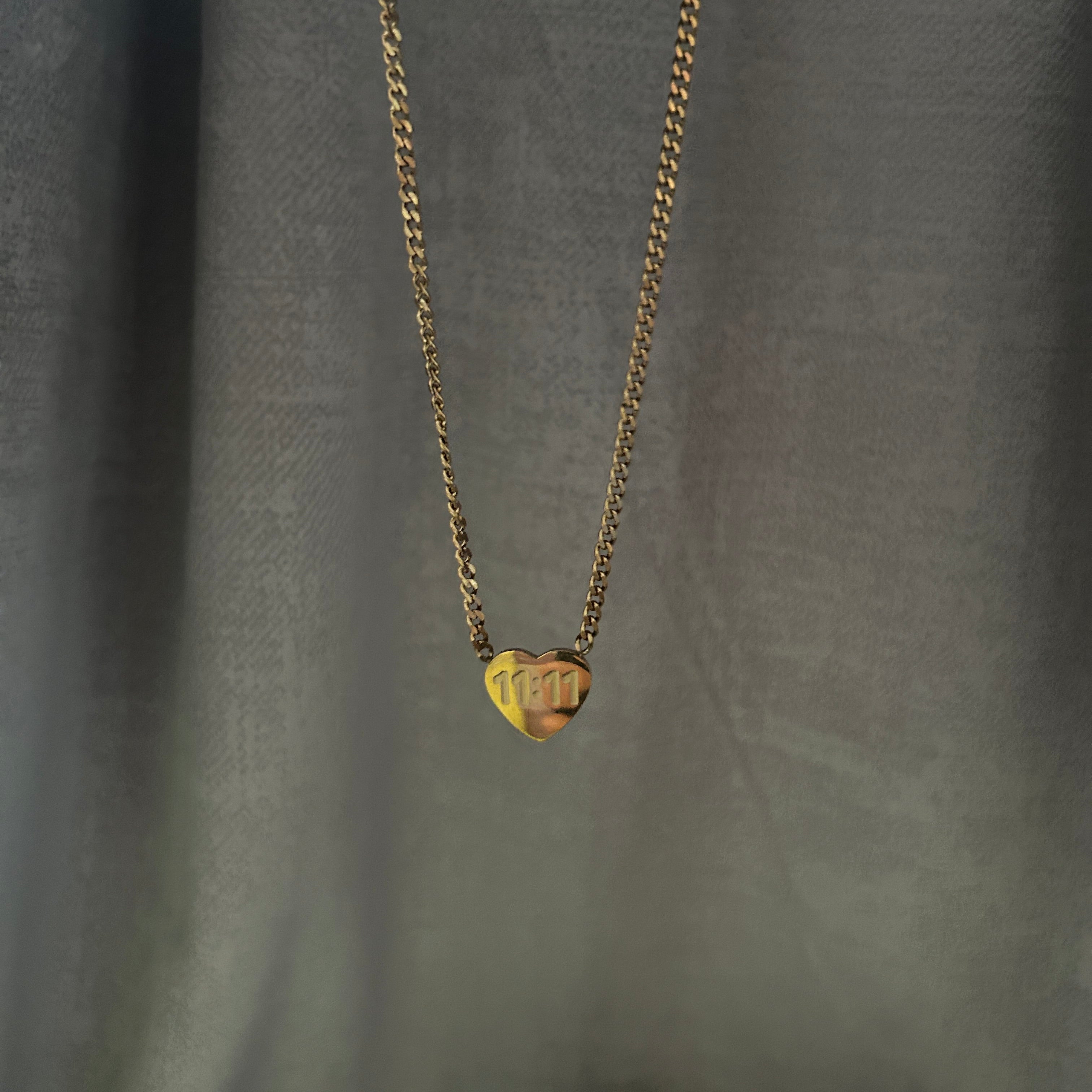 11:11 heart necklace
