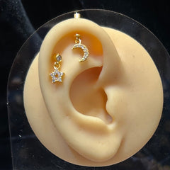 Star flatback earrings (Pair)