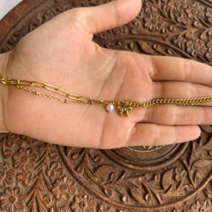 Bow layered bracelet