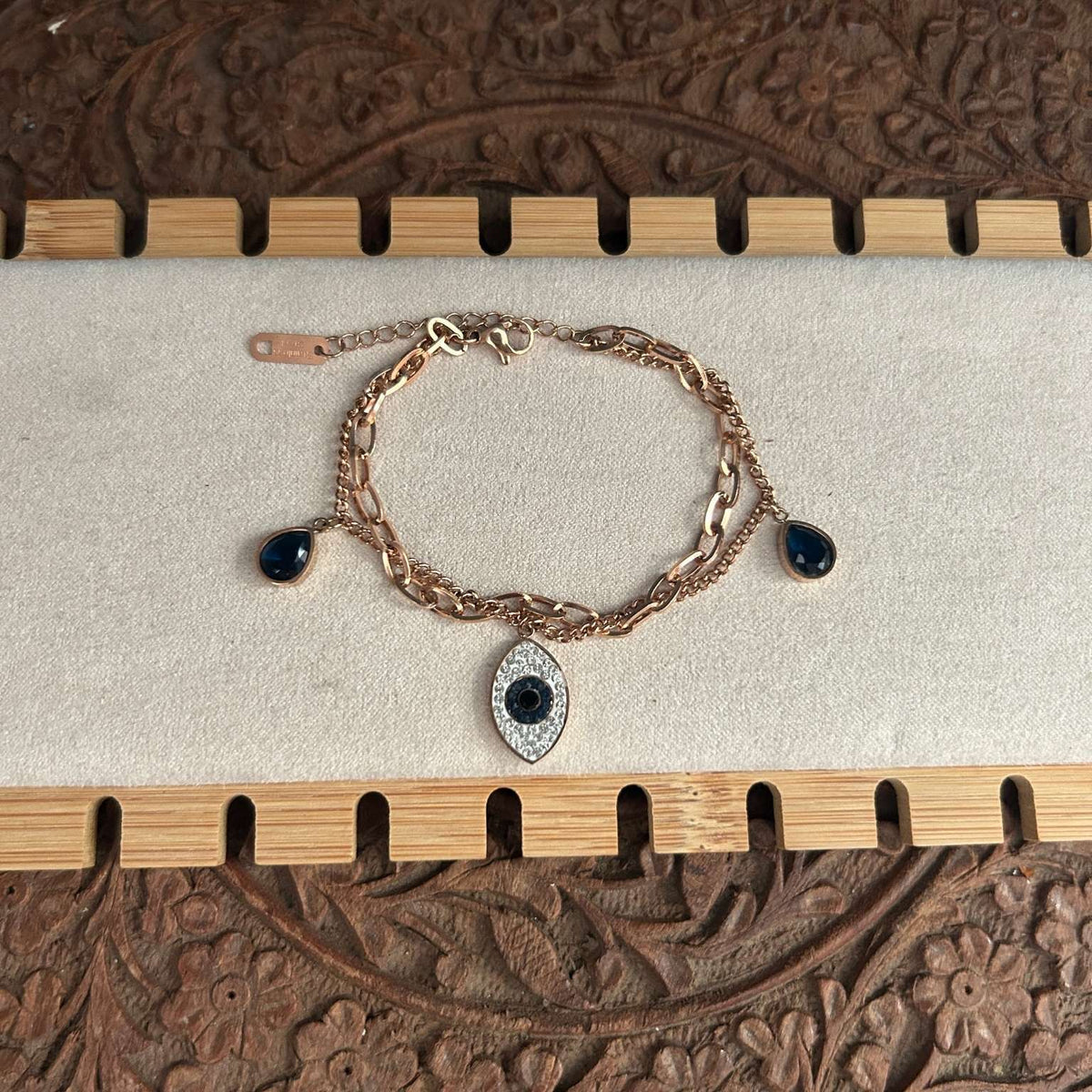 Evil Eye Diamond Layered Bracelet
