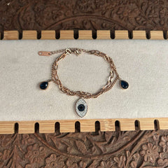 Evil Eye Diamond Layered Bracelet