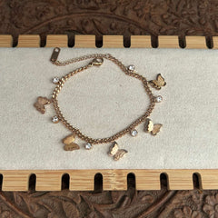 Butterfly Diamond Charms Bracelet
