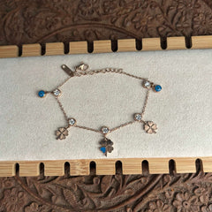 Evil Eye Flower Charms Bracelet