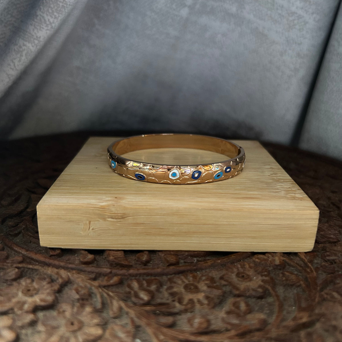 Evil eye enameled kada