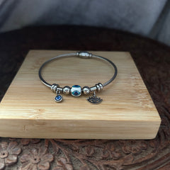 Evil eye charms silver kada