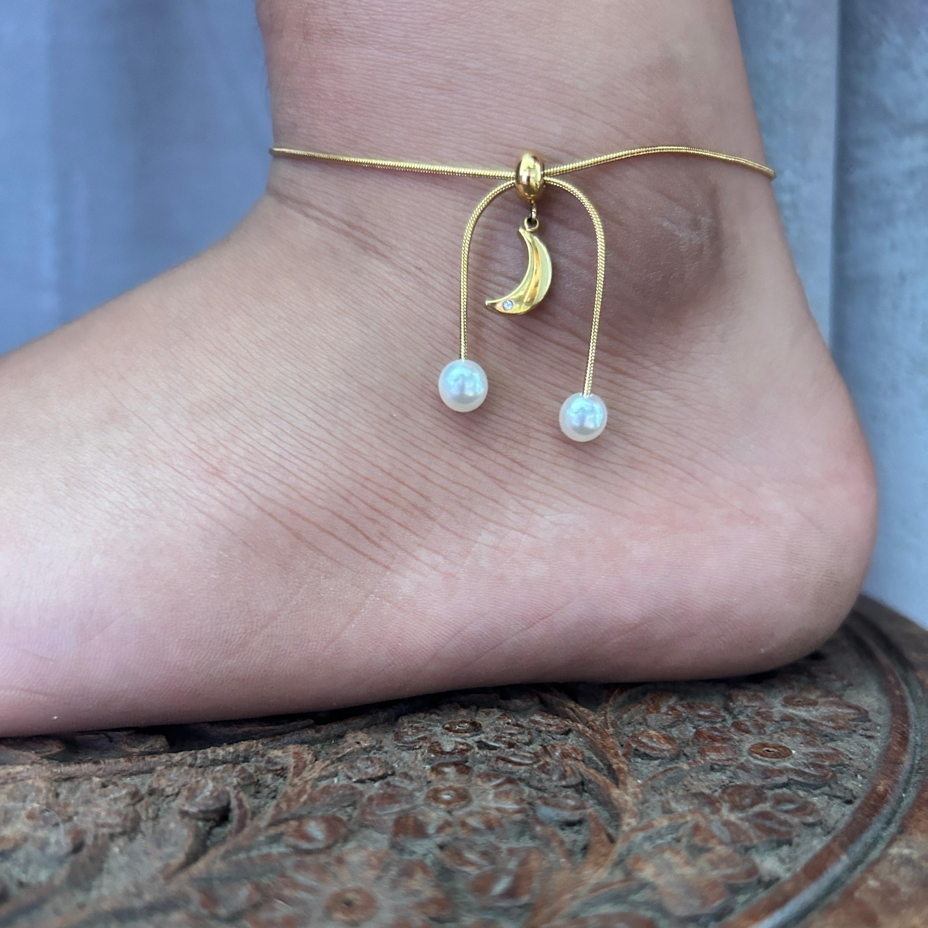 Moon Pearl Anklet