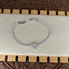 Heart Tennis Bracelet