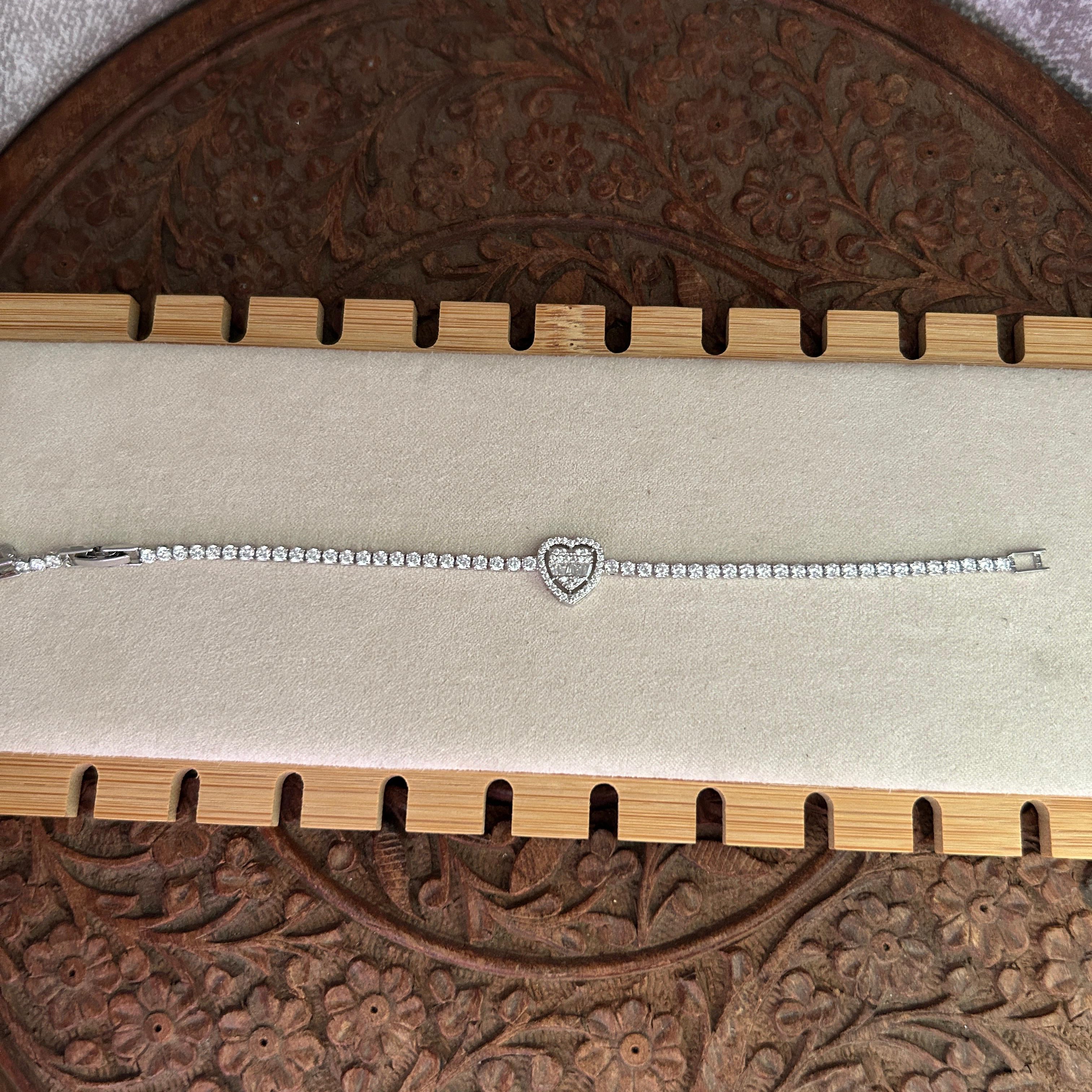 Heart Tennis Bracelet