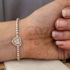 Heart Tennis Bracelet