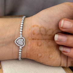 Heart Tennis Bracelet