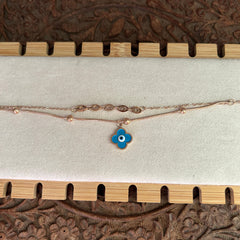 Evil Eye Layered Charm Bracelet