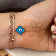 Evil Eye Layered Charm Bracelet