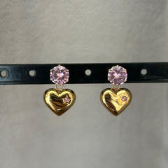 Blush Heart Earrings