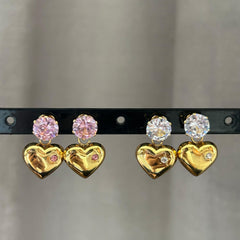 Blush Heart Earrings