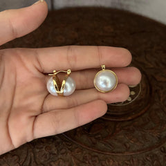 Pearl Hoop Earrings