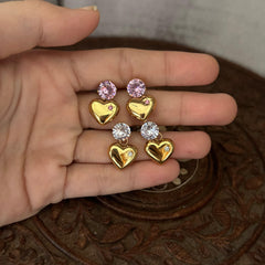Blush Heart Earrings